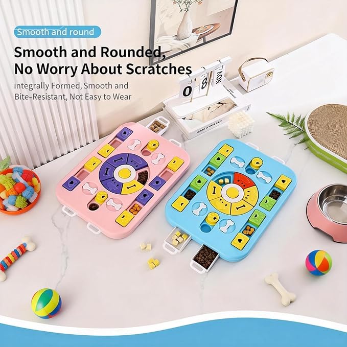Interactive Cat Puzzle Toy & Treat Dispenser - Maze Slow Feeder for Small, Medium & Large Cats, Enrichment Toy for IQ Training, Reduces Bloating & Prevents Gulping