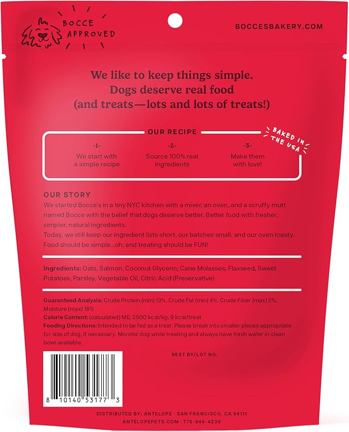 Bocce's Bakery Love Struck Valentine's Dog Treats - Wheat-Free, Natural Soft & Chewy Cookies Made with Real Ingredients - Baked in The USA, 6 oz