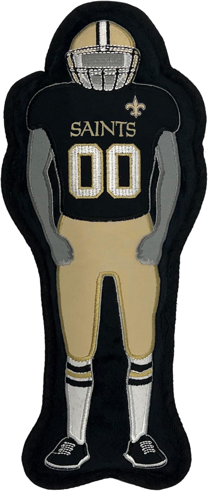 The 1st Ever Tough but Smooth Dog Toy NFL New Orleans Saints Football Athletes Player Tough Pet Toy. A Premium Quality Doggie Toy with Built-in Squeaker. Sports Fans Favorite Chew Toy