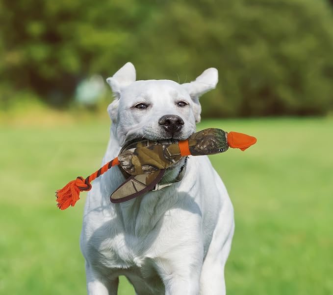 Pets First Realtree Mallard Sling-Shot Dog Toy. Best Licensed Tough Floating Toy for Dogs & Cats. Fun & Durable Pet Toy