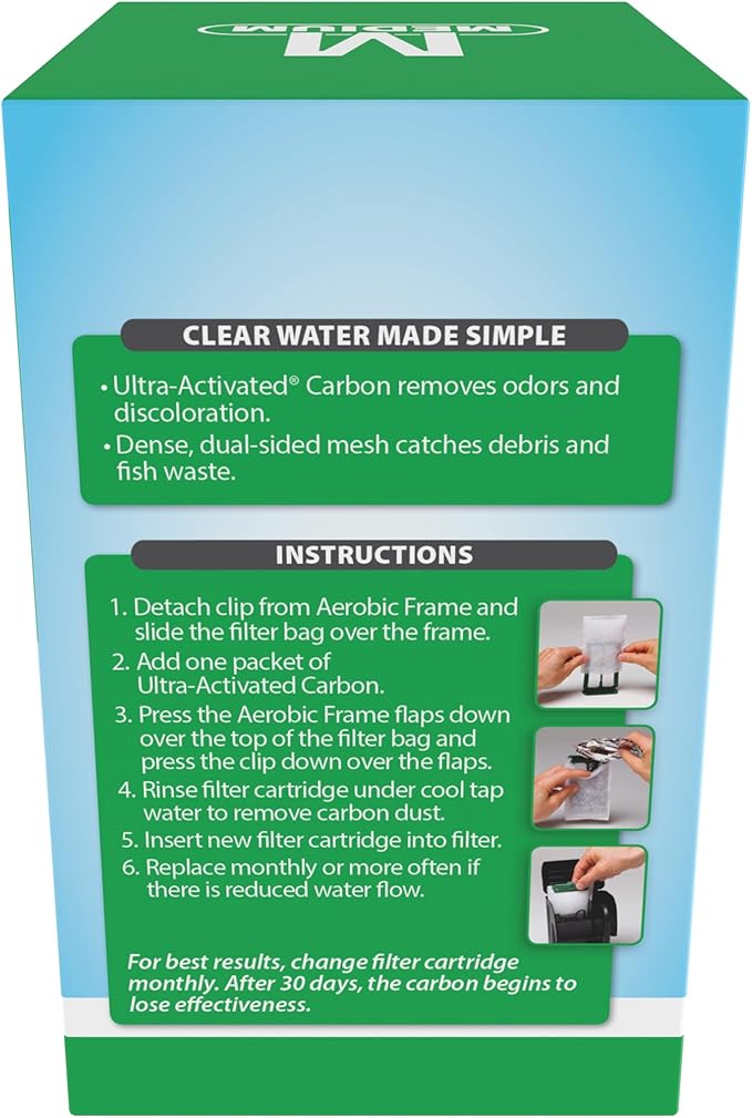Tetra Whisper Bio-Bag Medium Filter Cartridges for Aquariums, 6 Count, Unassembled, Fits Tetra Whisper Fish Tank Filters 5-10 Gal, PF-10, IQ 10