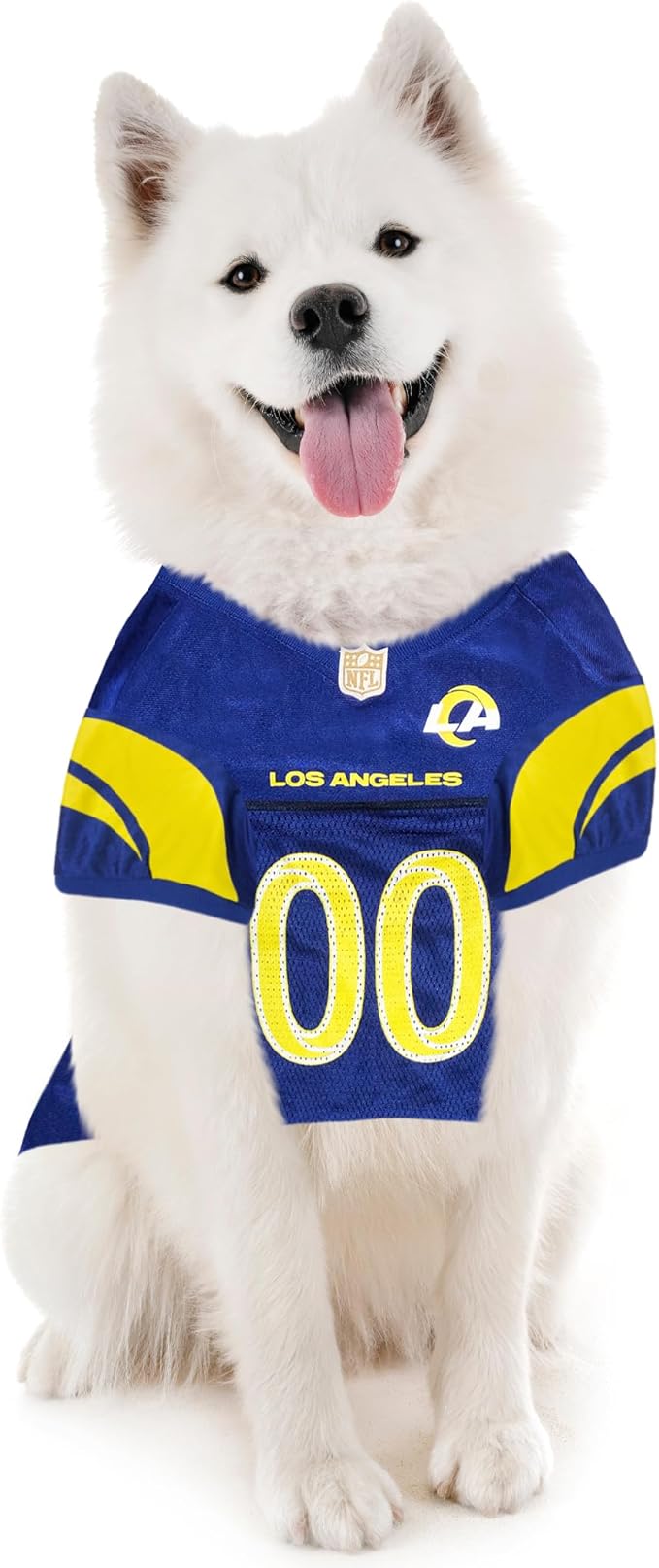 Pets First NFL Los Angeles Rams Dog Jersey, Size Small, Football Shirt Costume for Pet, Dog Sports T-Shirt, NFL Team Clothing for Cats, Licensed Pet Apparel Available in 7 Sizes and 32 Teams