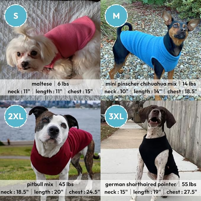 Gooby Boys 6X-Large Length (27.5 Inch) Stretch Fleece Dog Vest, Indigo Blue, 6X-Large Length 27.5 US