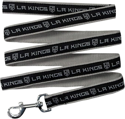 Pets First NHL Los Angeles Kings Leash for Dogs & Cats, Medium. - Walk Cute & Stylish! The Ultimate Hockey Fan Leash!, Medium (4 ft Long x 0.62 in Width) (KNG-3031-MD)