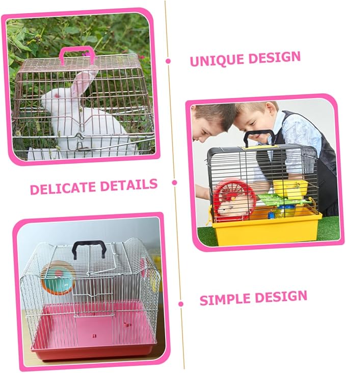 Mipcase Portable PET Cage Handle Kit 20pcs Plastic Replacement Handles for Birdcage and Hamster Accessories for Outdoor Use and Easy Carrying