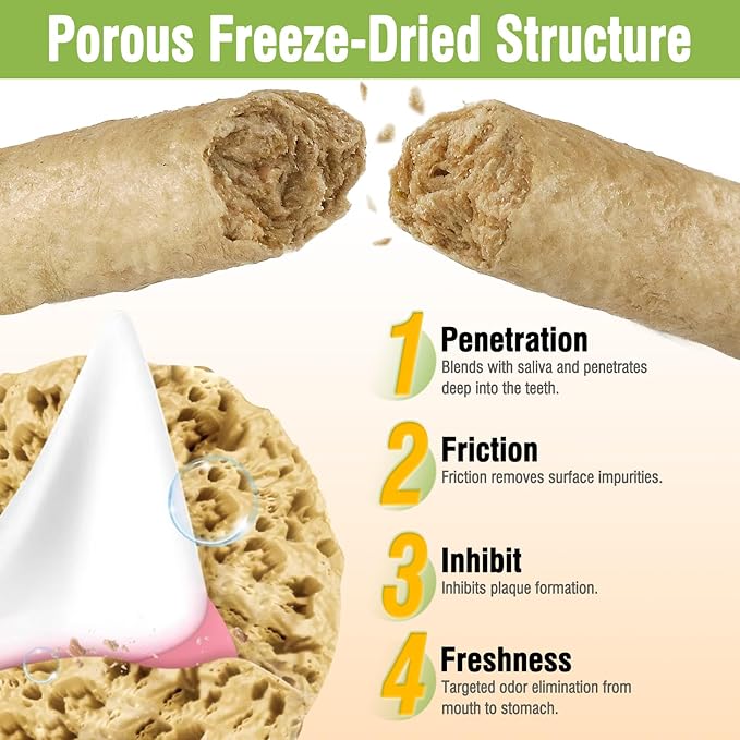 Freezed Drying 100g Cat Chew Sticks Quail Flavor, Cat Teething Sticks for Teeth Cleaning Dental Care, Cats Chew Toys for Fresh Breath