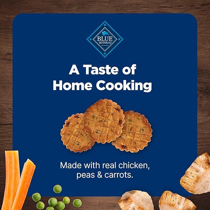 Blue Buffalo Nudges Homestyle Natural Dog Treats Made with Real Chicken, Made in the USA, Chicken, 10-oz Bag (Pack of 6)