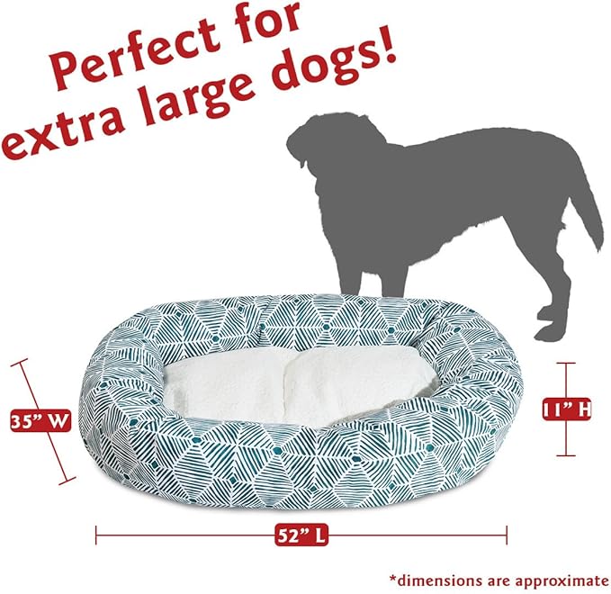 Majestic Pet 52" Charlie Emerald Sherpa Bagel Bed