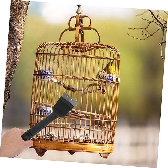 Bird Cage Cleaning Brush Stainless Steel Shovel Tool for Effortless Cleaning of Bird Droppings and Cage Residue for Parrots