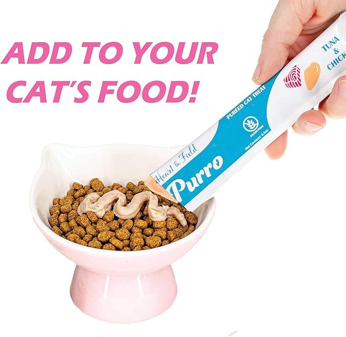 Heart & Field Purro Cat Treats, Squeezable Lickable Variety Pack, Tuna Shrimp, Salmon Shrimp, Tuna Chicken, 52 Count