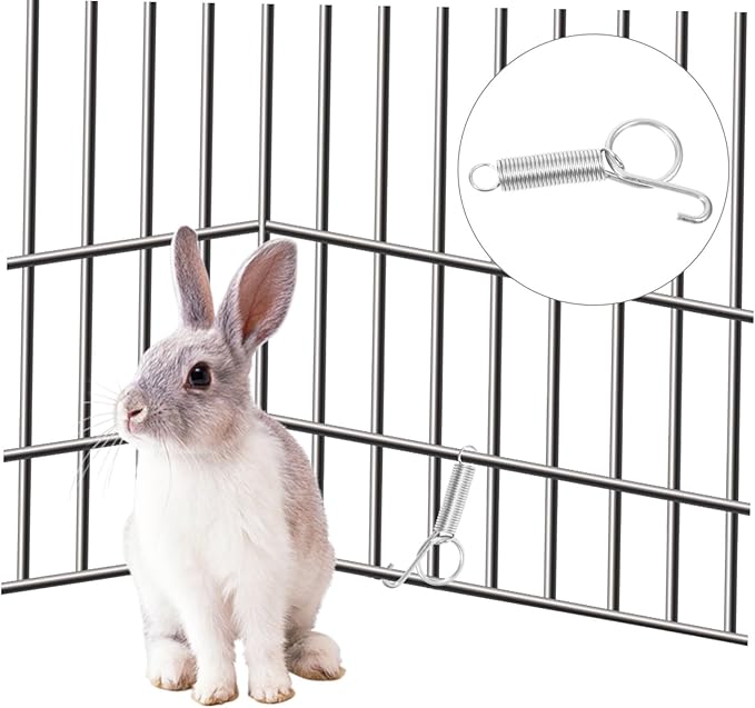20pcs Multi-Purpose Cage Door Spring Hook Parrot Cage Door Hook Easy Installation for Resistant Design