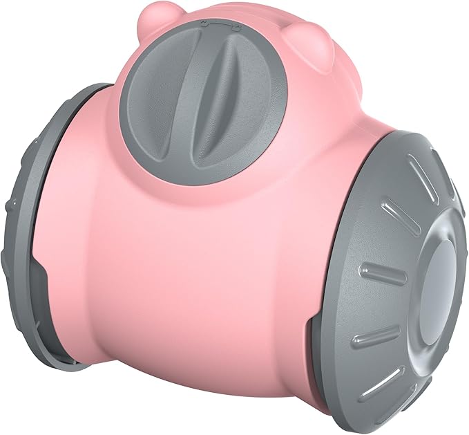 2026 Interactive Dog Dispenser Toy - Premium Food for Smart Dogs - Adjustable Food Puzzle for Small Medium and Large Dogs for Large/Medium/Small Aggressive Chewers Breed Pet Cat Color Pink