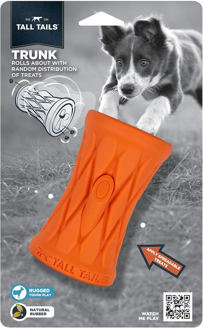 Tall Tails Natural Rubber Reward Interactive Dog Toy, Tree Trunk