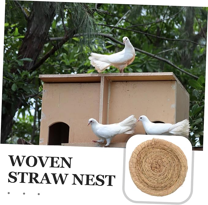 BESPORTBLE 5pcs Handwoven Small Animal Nest Cozy Woven Straw Sleeping Pad for Pets Comfortable Birdcage Accessories for Guinea Pigs and Chickens