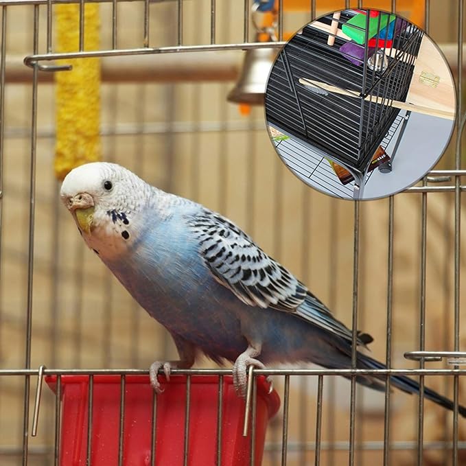 balacoo 4pcs Parrot Cage Cleaning Brush and Shovel Set Telescopic Handle Tools for Easy Birdcage Maintenance Suitable for Pets Like Hamsters Guinea Pigs and