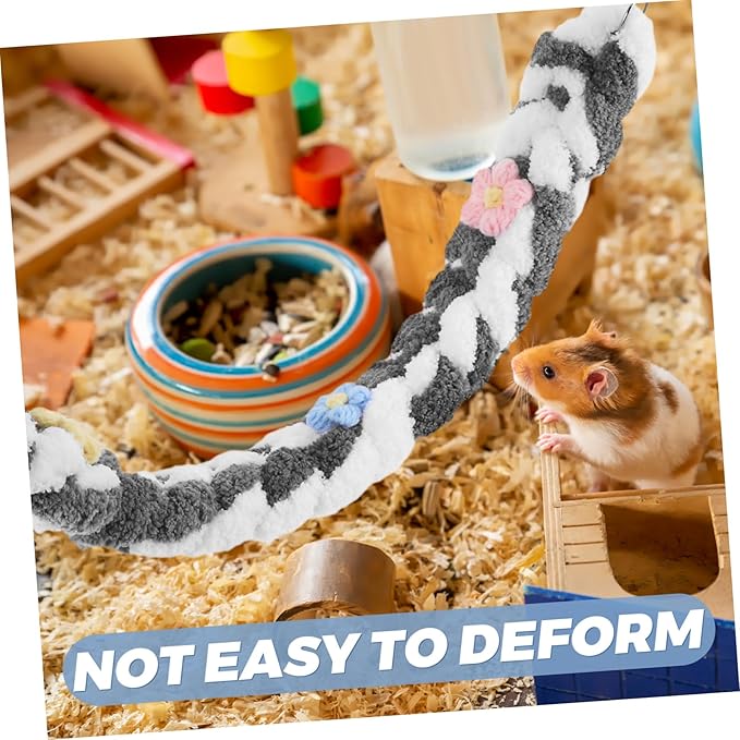 BESPORTBLE Squirrel Climbing Rope Perch Toy for Rats Hamsters and Sugar Gliders Safe Hanging Activity Accessory for Bird Cages Reducing Boredom and Enhancing Enrichment
