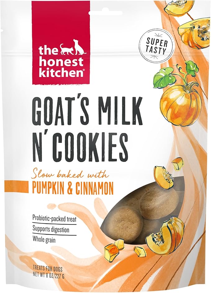 The Honest Kitchen Goat's Milk N' Cookies: Slow Baked with Pumpkin, 8 oz Bag