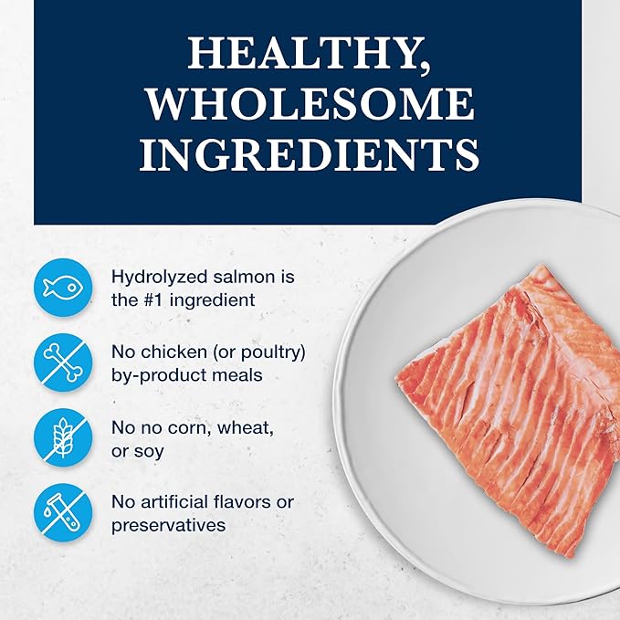 Blue Buffalo Natural Veterinary Diet HF Hydrolyzed for Food Intolerance Wet Cat Food, Veterinarian's Prescription Required, Salmon, 5.5-oz. Cans (24 Count)