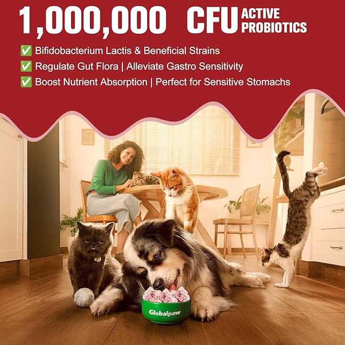 Freeze Dried Yogurt Dog Cats Treats Crunchy Snacks with Strawberry100g (3.52oz), High Protein Yogurts Snacks Pets Food for Cats Dogs Training (Strawberry Yogurt 3pcs)