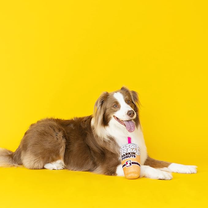 Fringe Studio Plush Dog Toy, BARKIN Donuts ICED Coffee, Wagsdale Dog Toy Collection (289736)