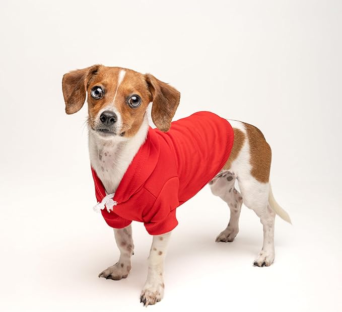 Firefighter K9 Fire Dept Dog Hoodie | Fleece Lined |Leash Hole| Firehouse | Rescue Squad | Halloween Costume | First Responder | Dalmation|Red, 4X-Large 1380