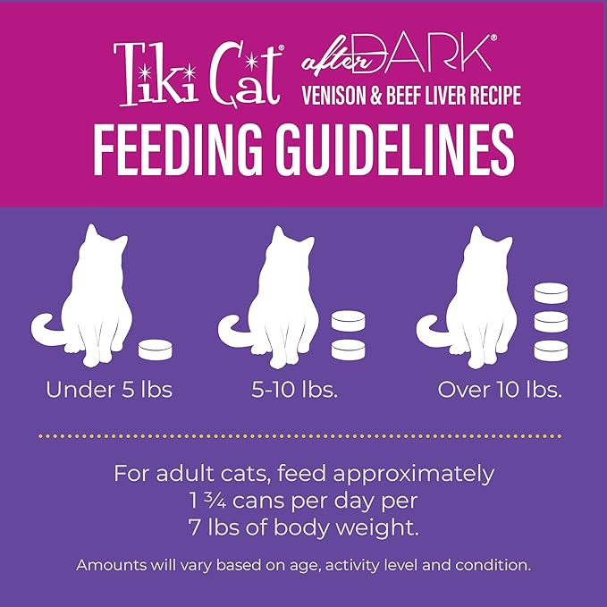 Tiki Cat After Dark Pâté Wet Cat Food, Venison & Beef Liver, 3 oz. cans (12 Count)