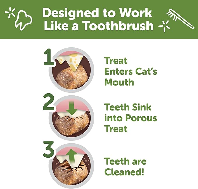 Wellness WHIMZEES Cat Dental Treats, Freshens Breath, Chicken and Salmon Flavor, 2 oz Bag