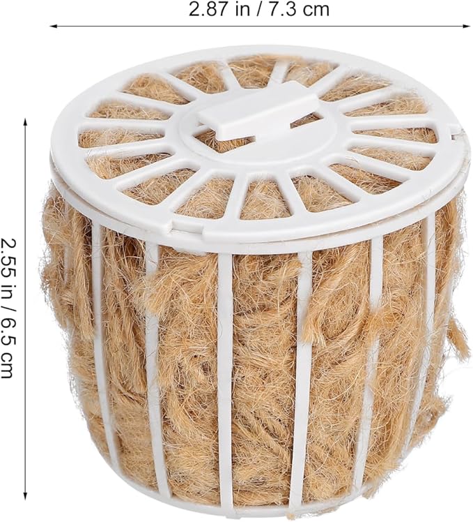 Abaodam Bird Nesting Material with Jute and Cotton Bedding for Small Birds Canary Parakeet Finches Durable Natural Nesting Supplies with Basket 2.87X2.87X10.23In