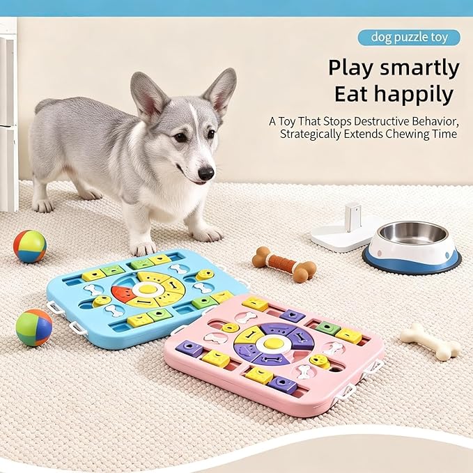Interactive Cat Puzzle Toy & Treat Dispenser - Maze Slow Feeder for Small, Medium & Large Cats, Enrichment Toy for IQ Training, Reduces Bloating & Prevents Gulping