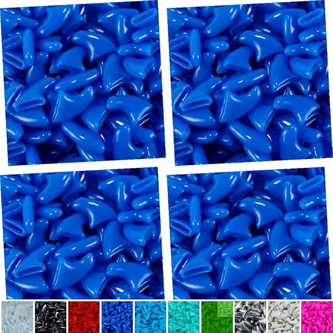 zetpo 80 pcs Cat Nail Caps | Cat Claw Covers | with Adhesives and Applicators (Blue, S)
