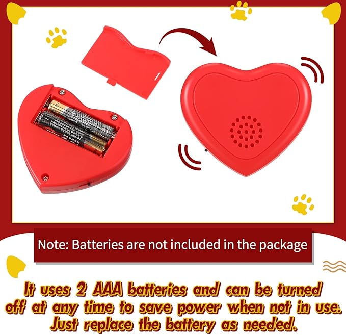 Wettarn 4 Pcs Heartbeat Replacement Puppy Soother Heartbeat Simulator for Dogs Pets Red Simulator Toys for Cats Dog Anxiety Relief Sleep Aid Calming