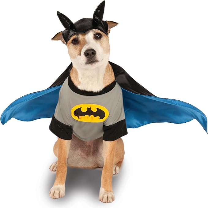 DC Comics Superheroes: Batman Pet Costume for Dogs or Cats by Rubies, Small