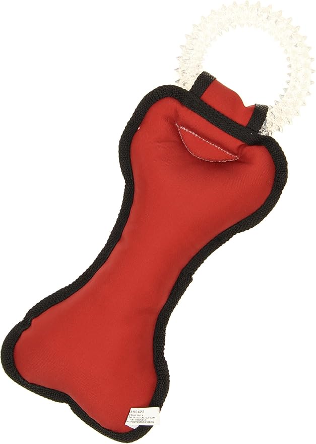 Zubaz NFL Team Logos and Colors Ring Tug Toy with Squeaker for Dogs, San Francisco 49Ers