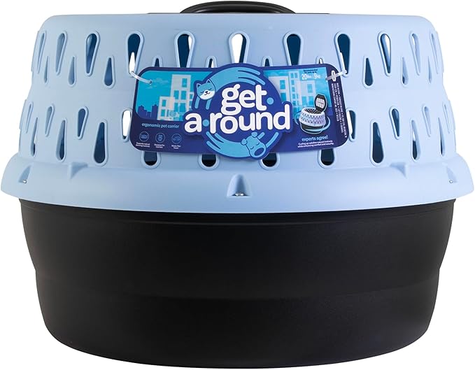 Petmate Get-A-Round Kennel for Cats, up to 20 Pounds, Blue, 19 Inches Wide