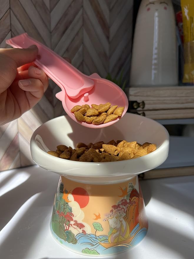 Cat Treat Dispenser for Puree and Bisque Bar Feeding Spoon, Squeezer for Cat Bar Treats (Pink)