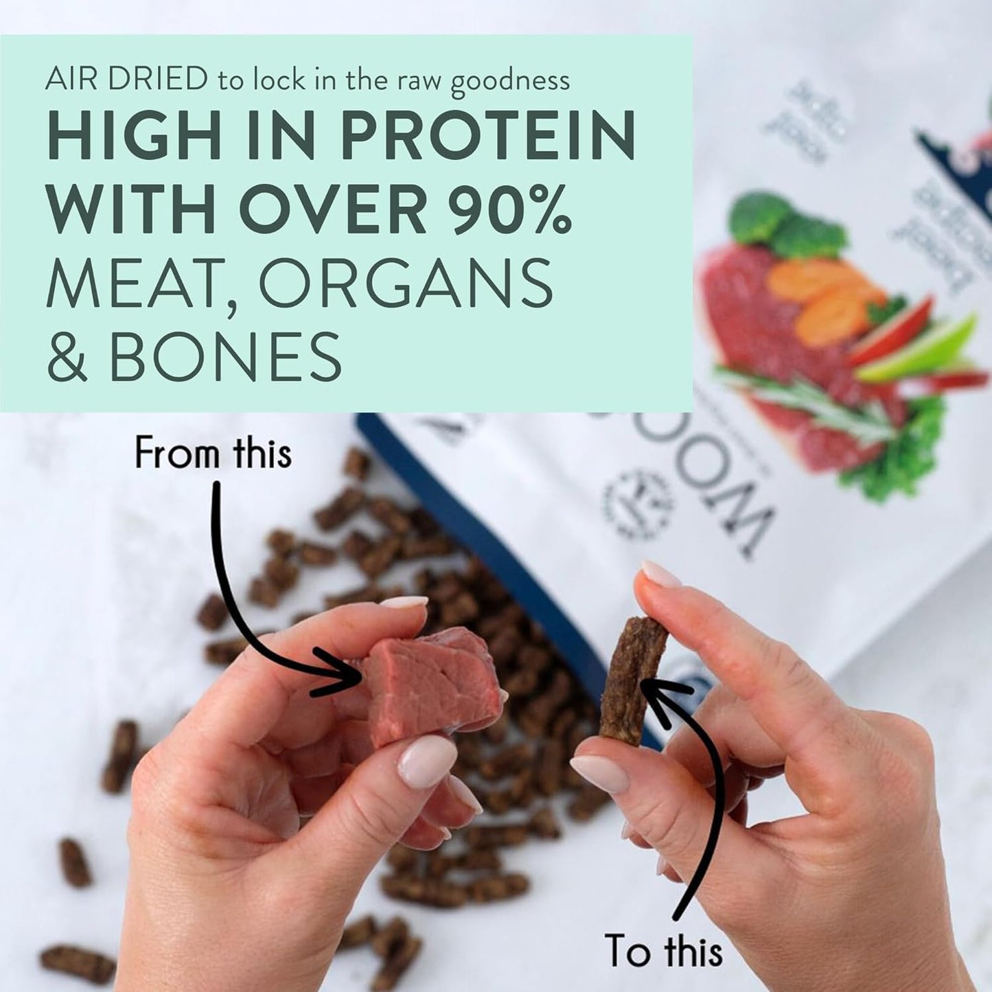 The New Zealand Natural Pet Food Woof Venison Air Dried Food 26.5oz