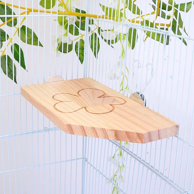 balacoo Parrot and Hamster Wooden Pet Platform Small Animal Play Area for Cage Decoration for Gerbils Mice Rats and Birds Fun and Relaxing Space for Your Beloved Pets