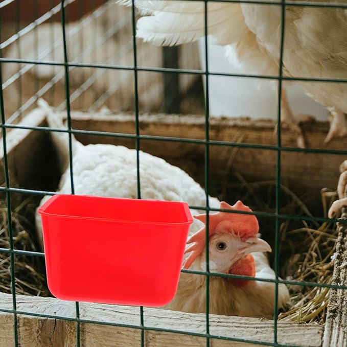 Abaodam 4pcs Thickened Bird Cage Feeding Bowl Versatile Pet Water Cup Crate Food Bowl for Birds Rabbits Poultry