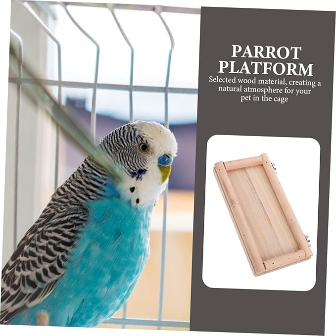 Toyvian Hamster Platform Ladder Parrot Bed Climbing Ramp for Chinchilla Cage Bird Cage Stand Accessories