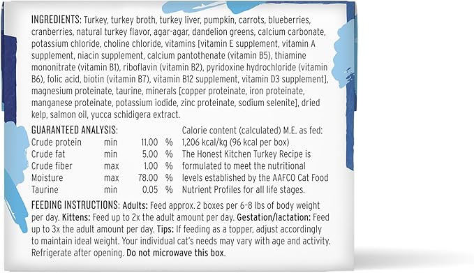 The Honest Kitchen Human Grade Câté™ Grain Free Turkey Pâté Wet Cat Food, 2.8 oz x12