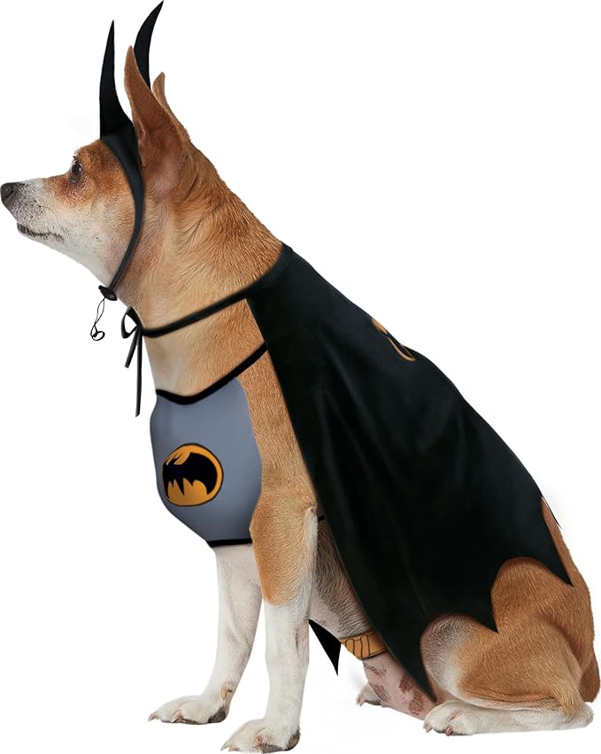 DC Comics Superheroes: Batman Pet Costume for Dogs or Cats by Rubies, XL