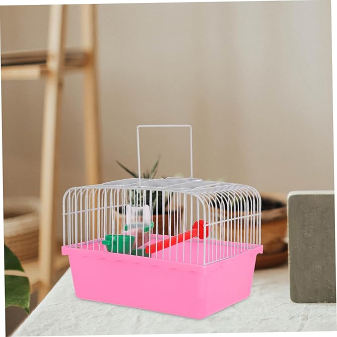 Abaodam Portable Bird Cage with Food Box and Water Dispenser Lightweight Travel Carrier for Birds Spacious Design for Comfortable Travel and Easy Maintenance