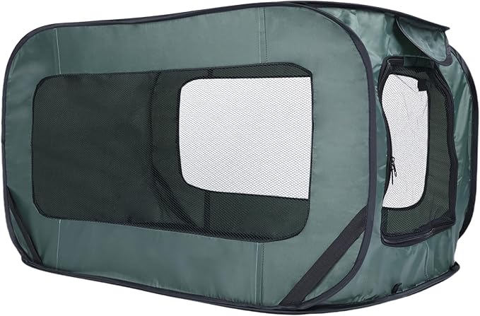 Foldable Dog Kennel for Medium Dogs 36-inch, Portable Waterproof Dog Crate, Pop-Up Indoor/Outdoor Pet Cage & Car Seat Travel Bed (Green)