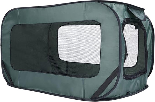 Foldable Dog Kennel for Medium Dogs 36-inch, Portable Waterproof Dog Crate, Pop-Up Indoor/Outdoor Pet Cage & Car Seat Travel Bed (Green)