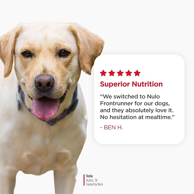 Nulo Frontrunner Dry Dog Food - Adult High-Protein Beef, Barley & Lamb Recipe, Natural Kibble with Ancient Grains, Probiotics, Taurine, Omega 3 for Small, Medium and Large Breeds, 5lb Bag