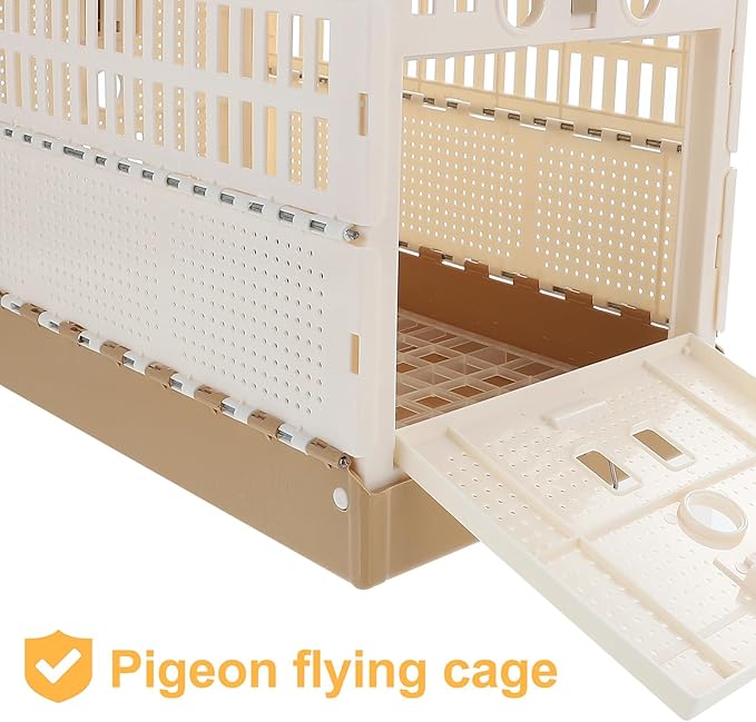 Mobestech Foldable Plastic Pigeon Cage Compact Nest Box for Training and Release Easy Assembly and Space-Saving Pet Accessory for Pigeons Rabbits Kittens and Puppies