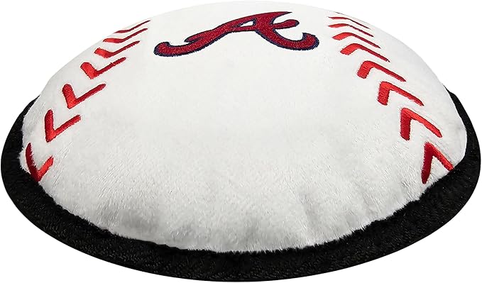 Pets First MLB Atlanta Braves Baseball Tough Toy for Dogs, Best MLB Dog Toy with Team Logo