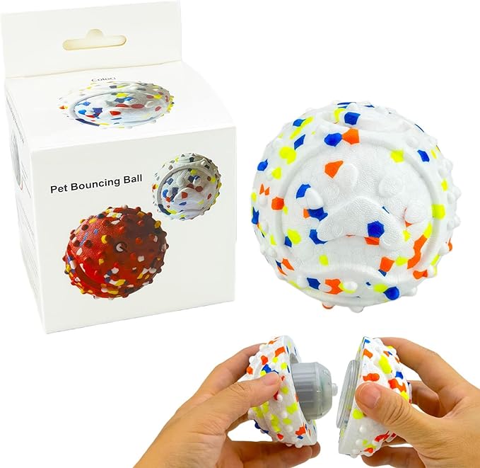 Electric Interactive Dog Toy Ball, Automatic Active Rolling Balls for Small Medium Dogs, Self Moving Bouncing Jumping Rechargeable Funny Pet Toys for Boredom Puppy Cat Kitten Indoor Outdoor
