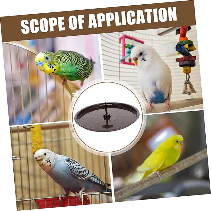 SUPVOX 4pcs Parakeet Poop Holder Tray Bird Toilet Pan for Cage Accessories Bird Cage Poop Tray Random Colors Easy to Clean