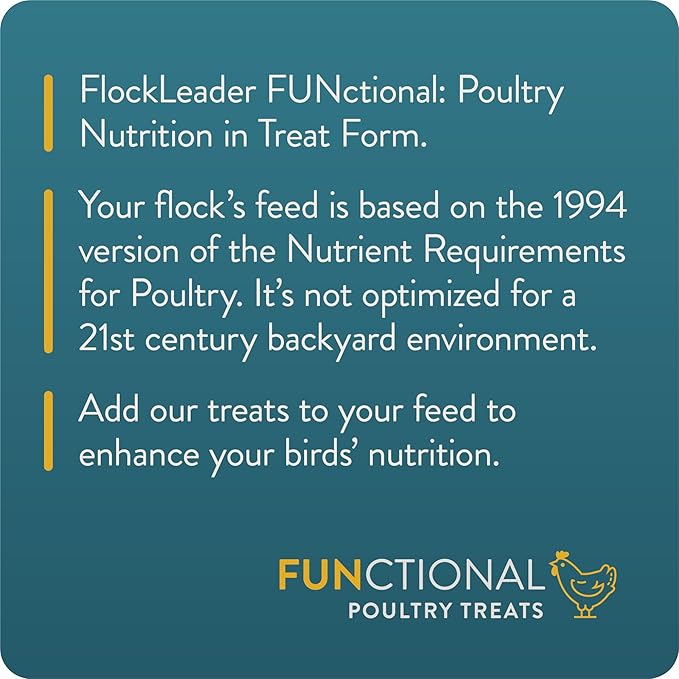 FLOCKLEADER Sustain, Functional Poultry Treats for Bone and Joint Support, 1.5 lb (Pack of 2)
